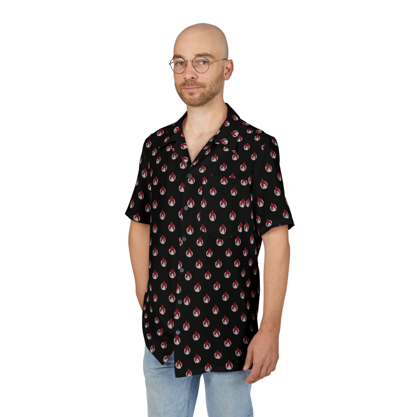 Alpha Red Wolf Button-Down Shirt