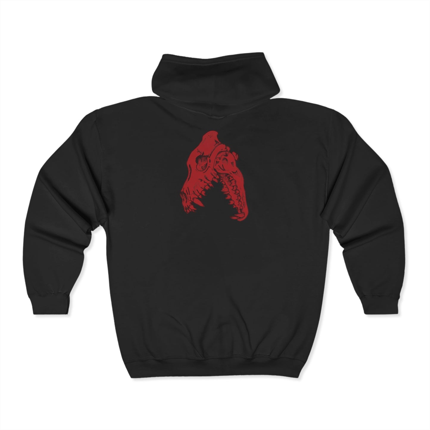 Alpha Red Wolf Full Zip Hooded Sweatshirt