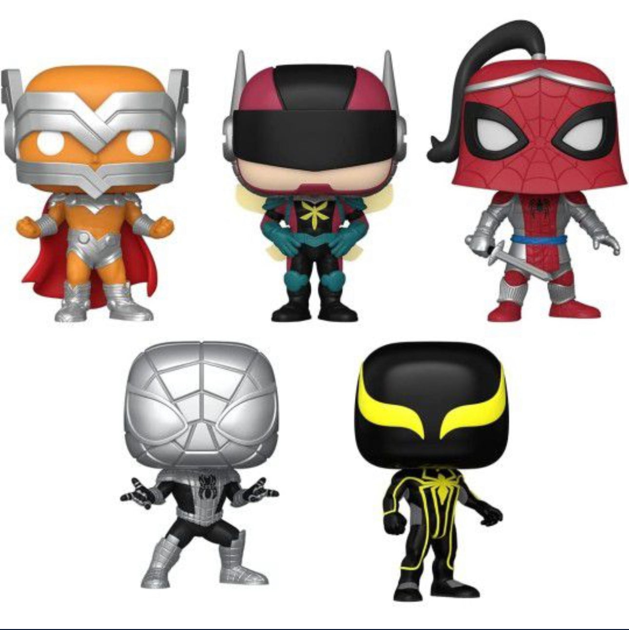 Funko POP! Marvel Prodigy / The Hornet / Prince of Arachne / Spider-Armor MK I / Spider-Armor MK II 5pack Amazon Exclusive