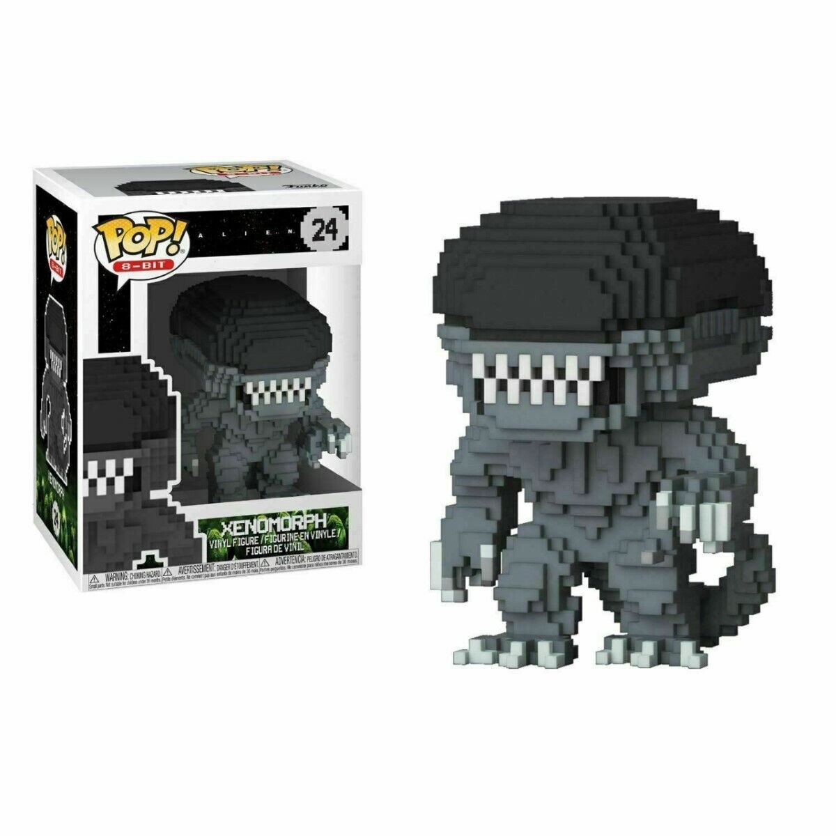 Funko POP! 8-bit #12 & #24 Xenomorph & Predator with Predator Lanyard GameStop Exclusive