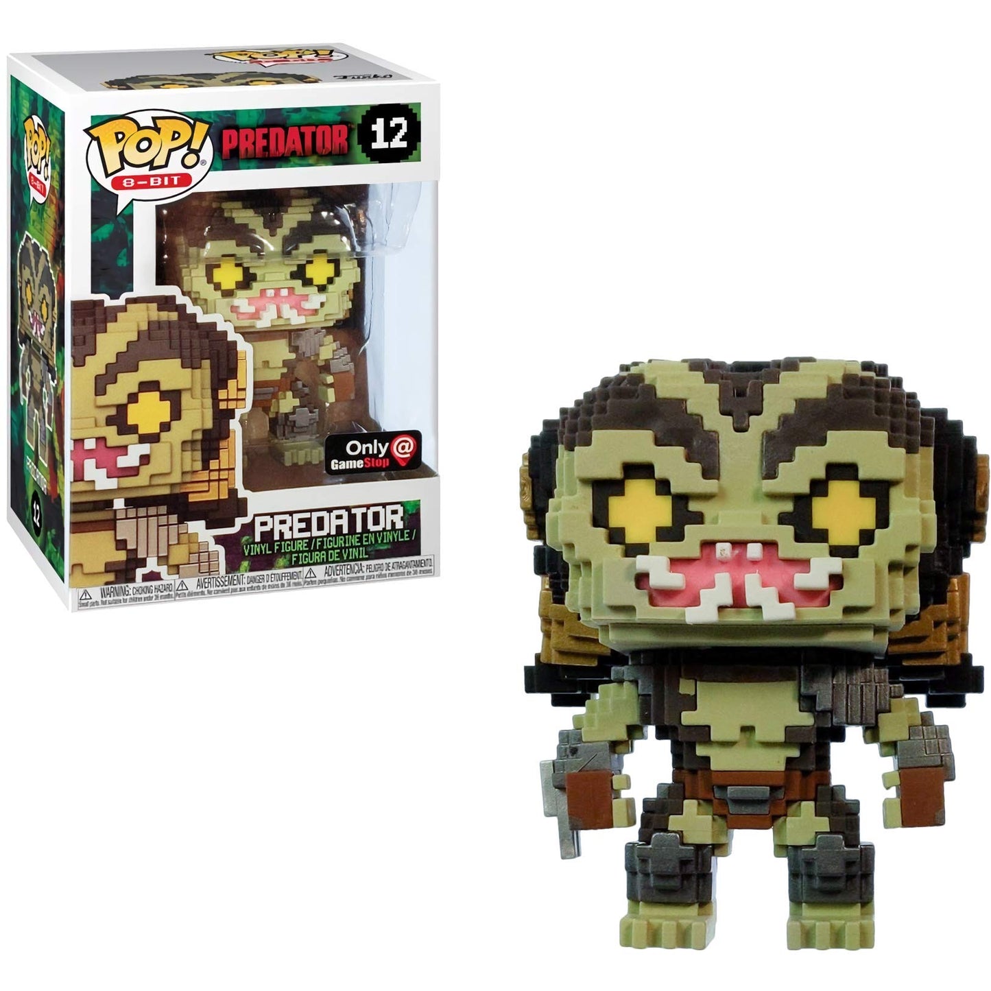 Funko POP! 8-bit #12 & #24 Xenomorph & Predator with Predator Lanyard GameStop Exclusive