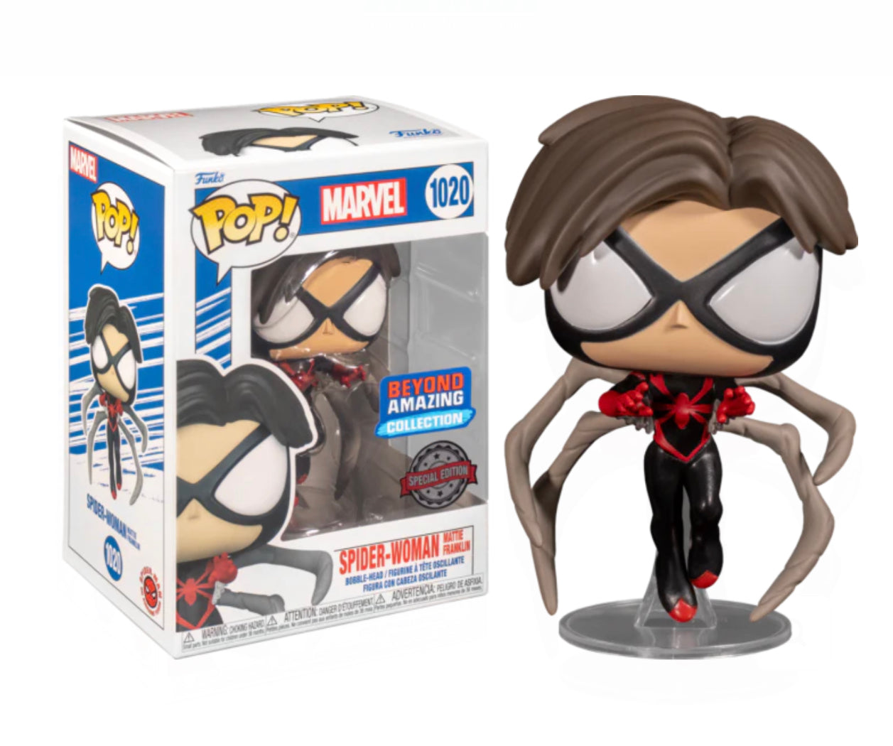 Funko POP! #1020 Marvel Spider-Woman Mattie Franklin Beyond Amazing Collection Amazon Exclusive