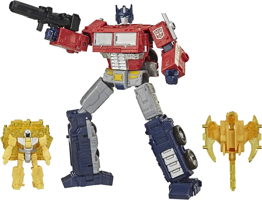 Transformers WFC Netflix Optimus Prime Battle 3-Pack
