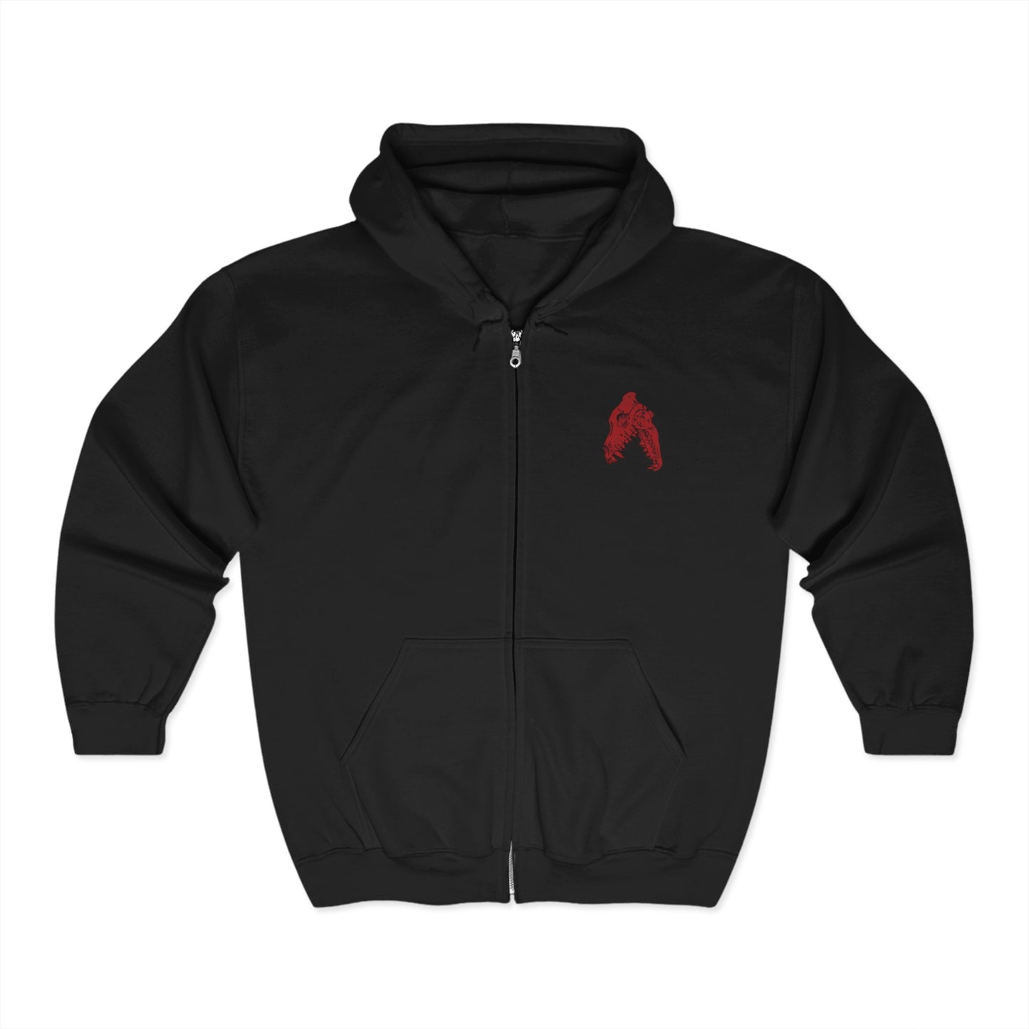Alpha Red Wolf Full Zip Hooded Sweatshirt