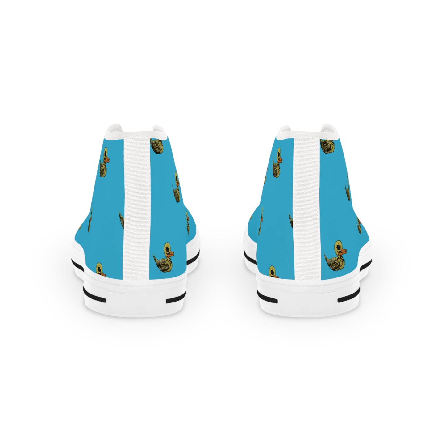 Skele-Rubber-Ducky Men's High Top Sneakers (blue)