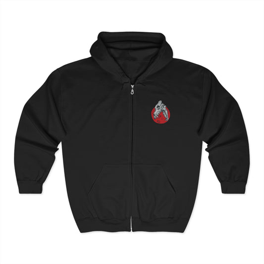 Alpha Blood Moon Full Zip Hooded Sweatshirt
