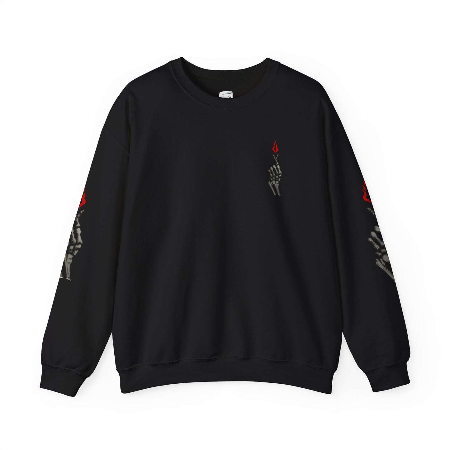 Skeleton Hand Love Sign Crewneck Sweatshirt
