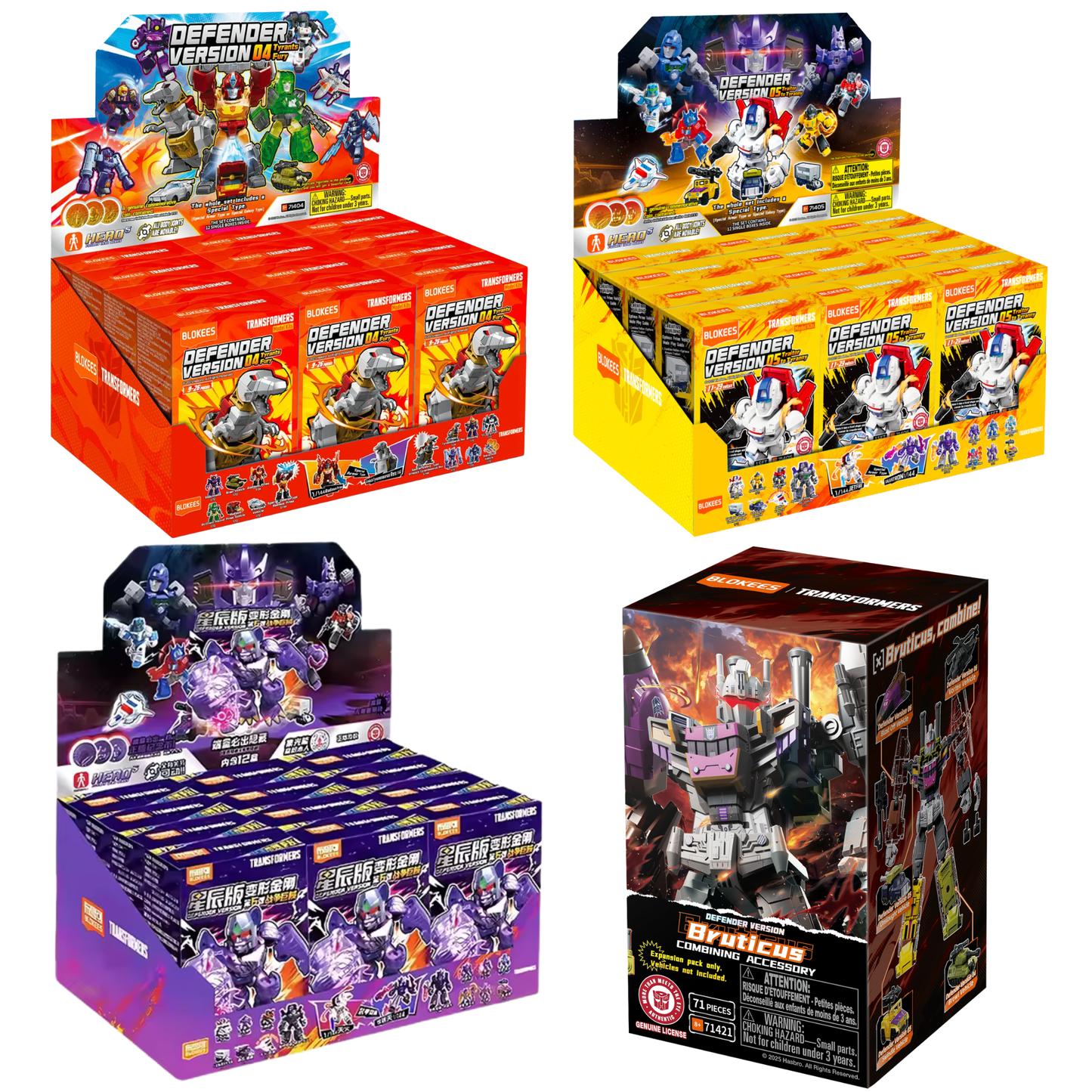 Blokees Transformers Defender Bruticus Combiner Bundle