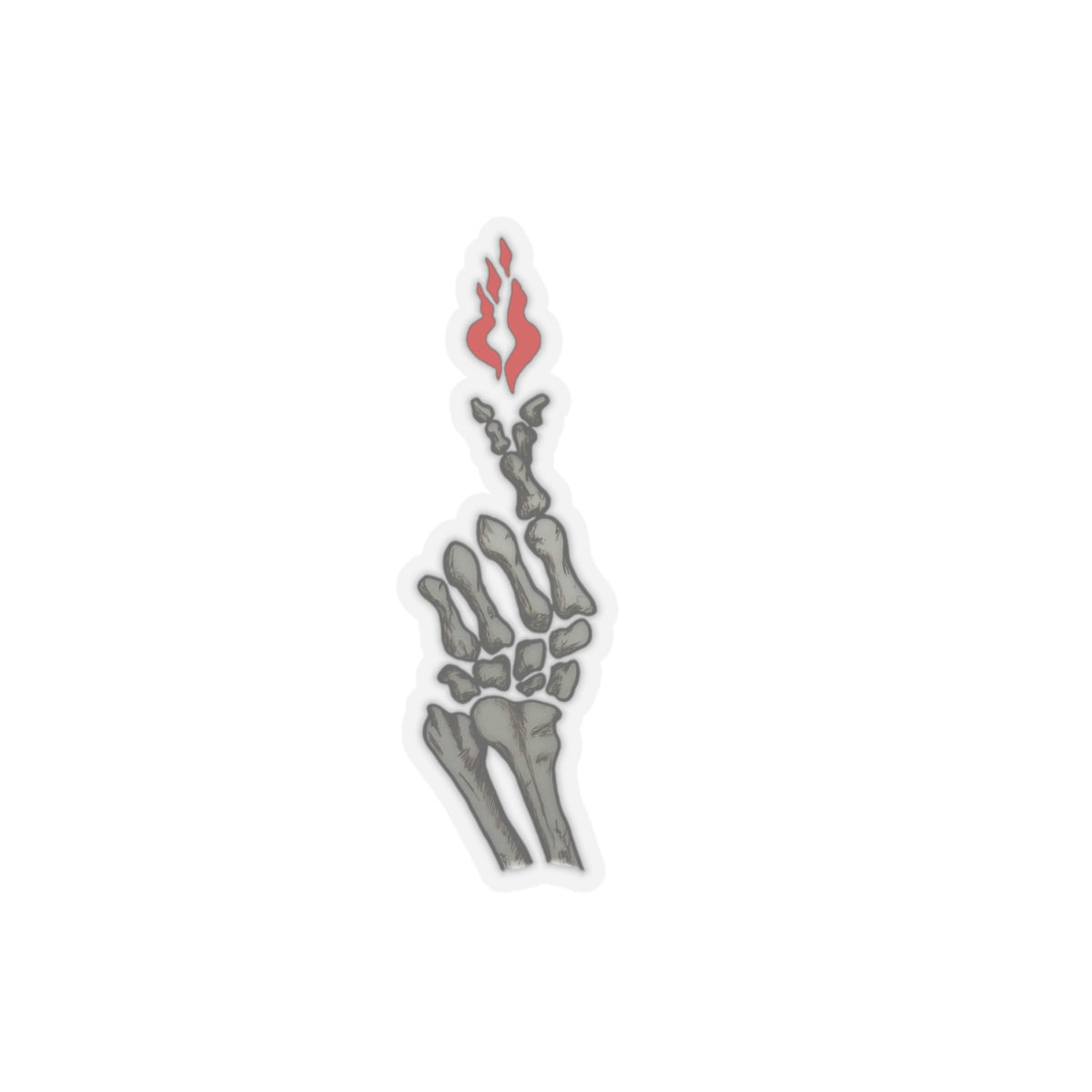 Skeleton Hand Love Sign Kiss-Cut Stickers