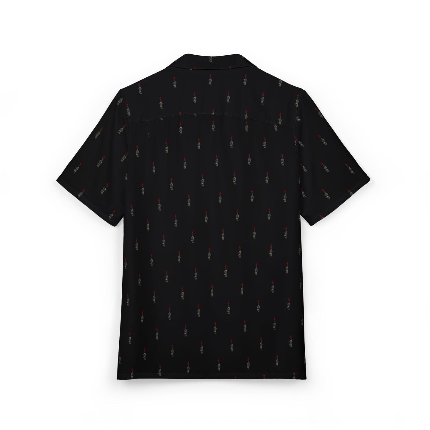 Skeleton Hand Love Sign Button-Down Shirt