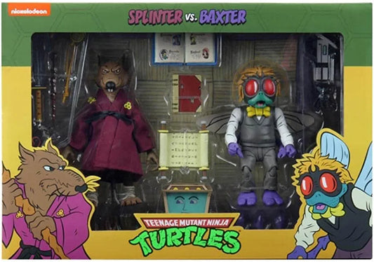 NECA TMNT Splinter vs Baxter 2-Pack Action Figures - Target Exclusive New