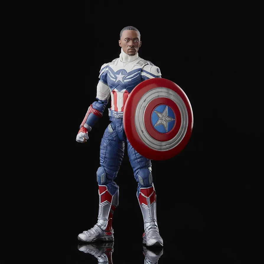 Avengers Marvel Legends 6-Inch Captain America Sam Wilson and Steve Rogers Action Figures 2-Pack