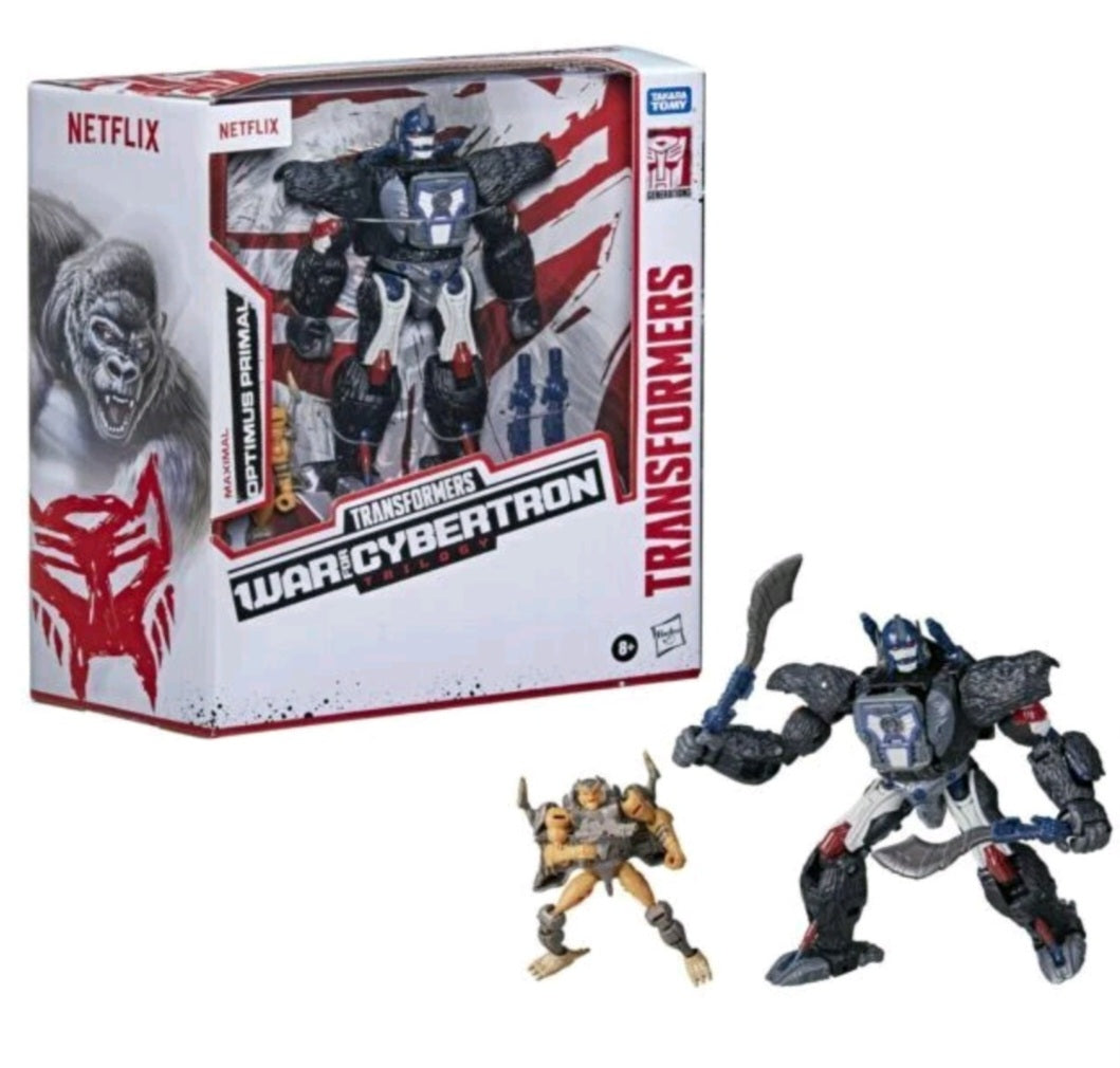Transformers War for Cybertron Trilogy Maximal Optimus Primal & Rattrap action figure set