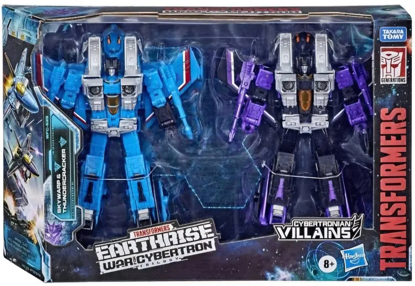 Transformers Generations War for Cybertron: Earthrise Voyager Skywarp and Thundercracker action figure 2-pack