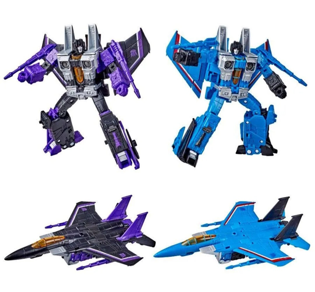 Transformers Generations War for Cybertron: Earthrise Voyager Skywarp and Thundercracker action figure 2-pack