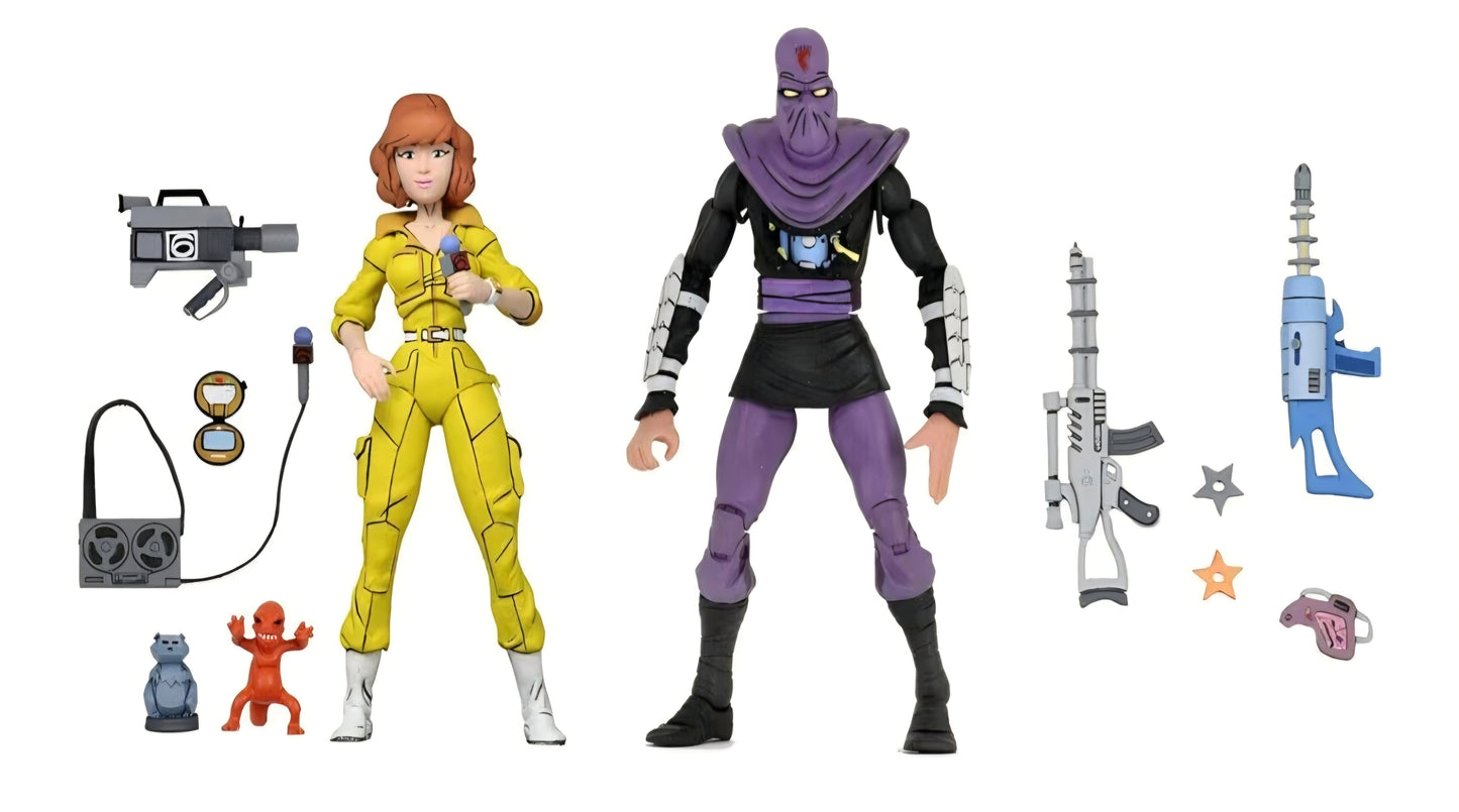 NECA Teenage Mutant Ninja Turtles April O'Neil vs. Foot Soldier (Bashed) 2-Pack.
