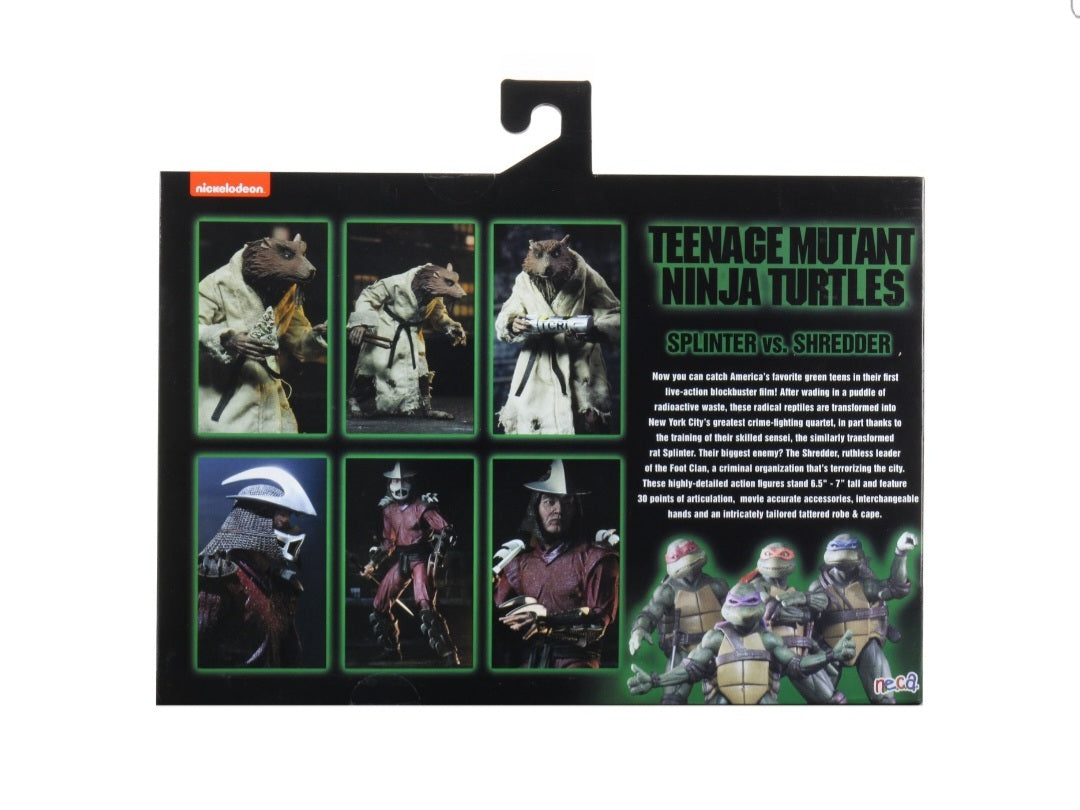 Walmart exclusive NECA TMNT Movie Splinter and Shredder 2-pack