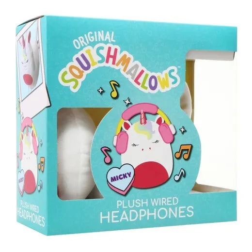 Squishmallow plush wired headphones Micky